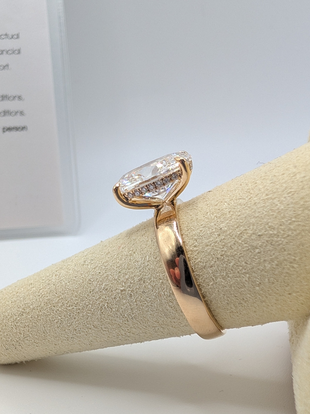 2.58 CT Oval Lab Diamond Ring IGI Certified F VS1 14K Gold Hidden Halo Cigar 9 - Picture 5 of 6